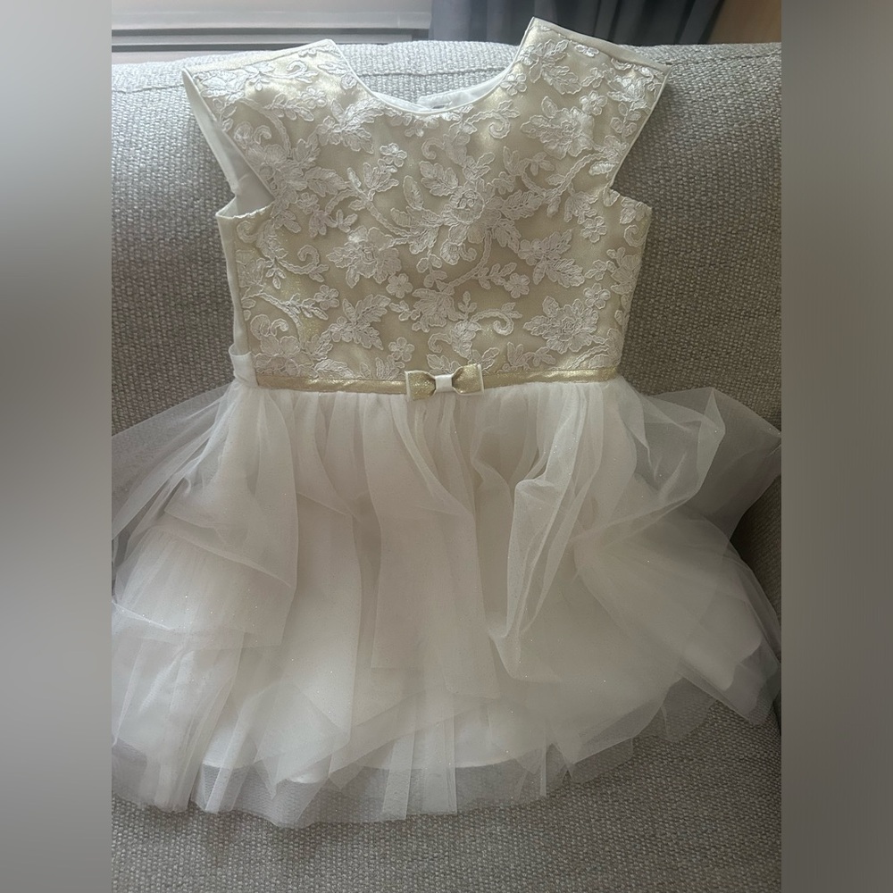 Jona Michelle cream formal girls dress